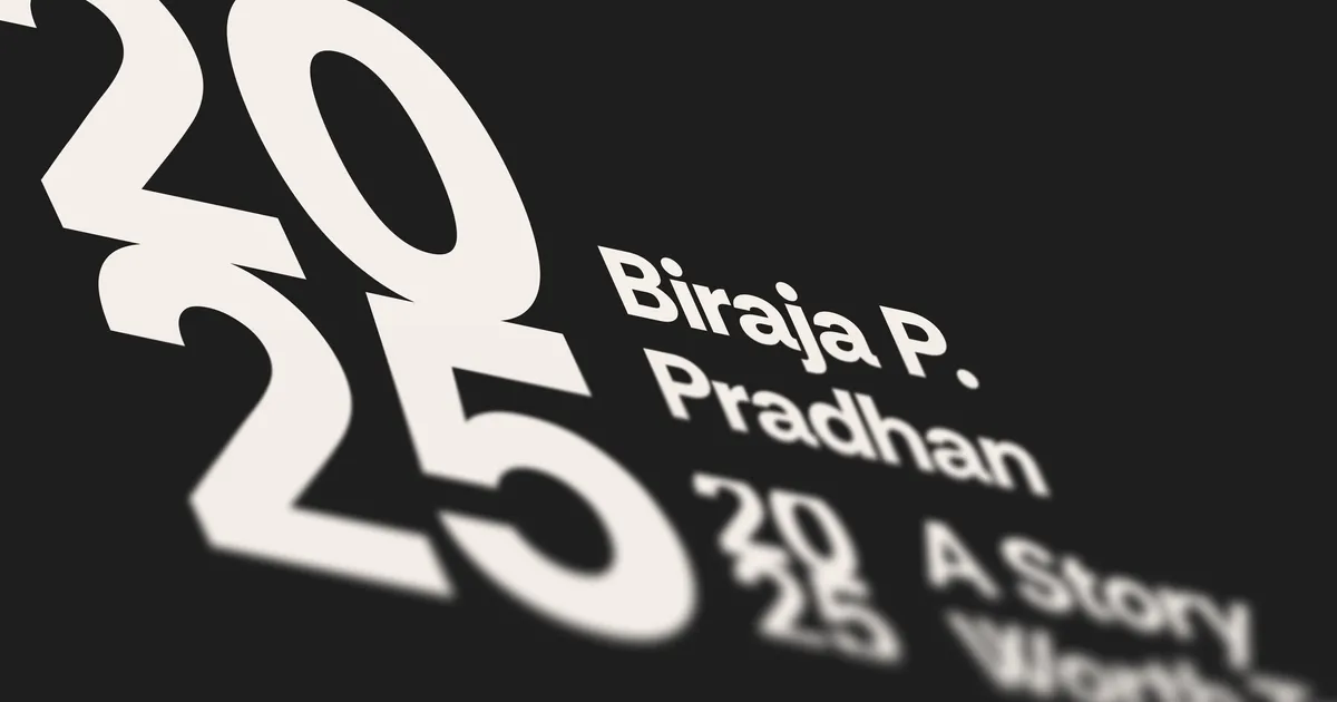 Screenshot of biraja.me homepage featuring a clean, modern portfolio layout.